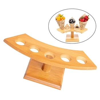 

Party Bamboo Display Holder Sushi Hand Roll Restaurant Kitchen Tool Wedding Popcorn Buffet Food Serving Tray Ice Cream Stand