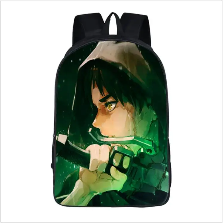 Нападающий На титанов Shingeki no Kyojin цельный Наруто рюкзак большая школьная сумка рюкзак нейлоновые рюкзаки Mochilas Daypacks - Цвет: as pictures
