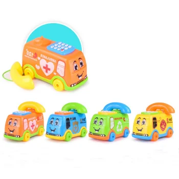 

Baby Toys Music Cartoon Bus Phone Educational Developmental Kids Toy Wholesale funny toys Gift