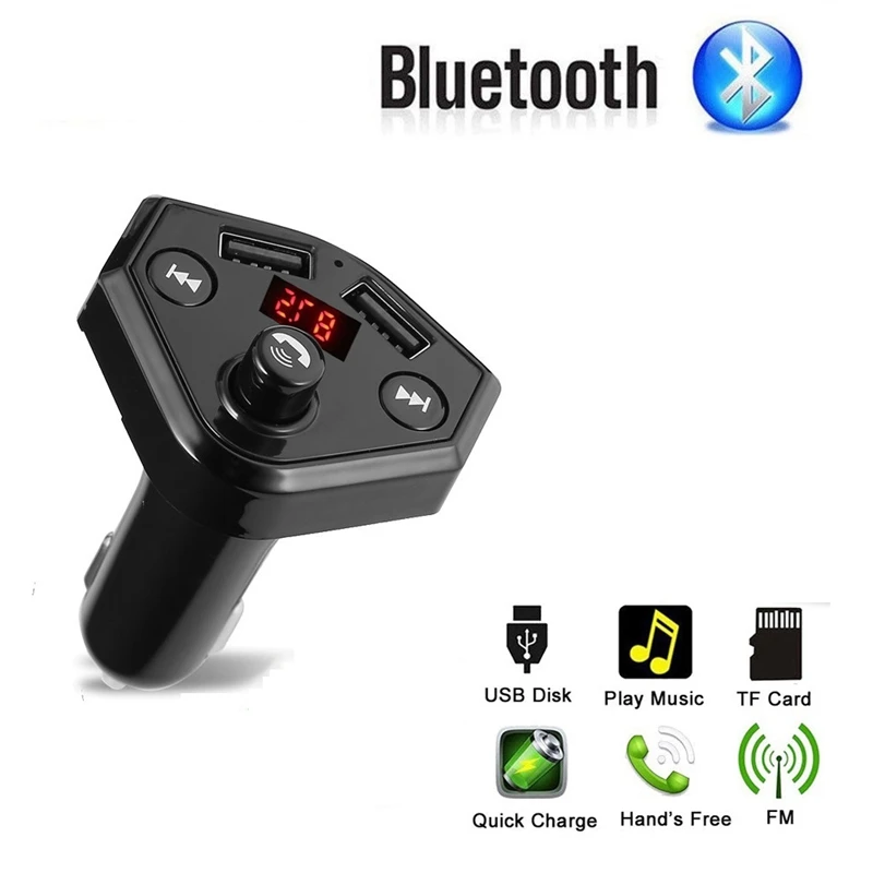 Bluetooth автомобильный fm-передатчик беспроводной радио адаптер Usb зарядное устройство mp3-плеер, двойной Usb 3.1A B4 Hands-Free автомобильный дисплей напряжения м