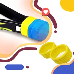 2 Pieces Tennis Racket Grip Stretchy Ring Overgrip Fix Kit Grip Tape Finishing Protector Professional Outdoor Accessories Yellow