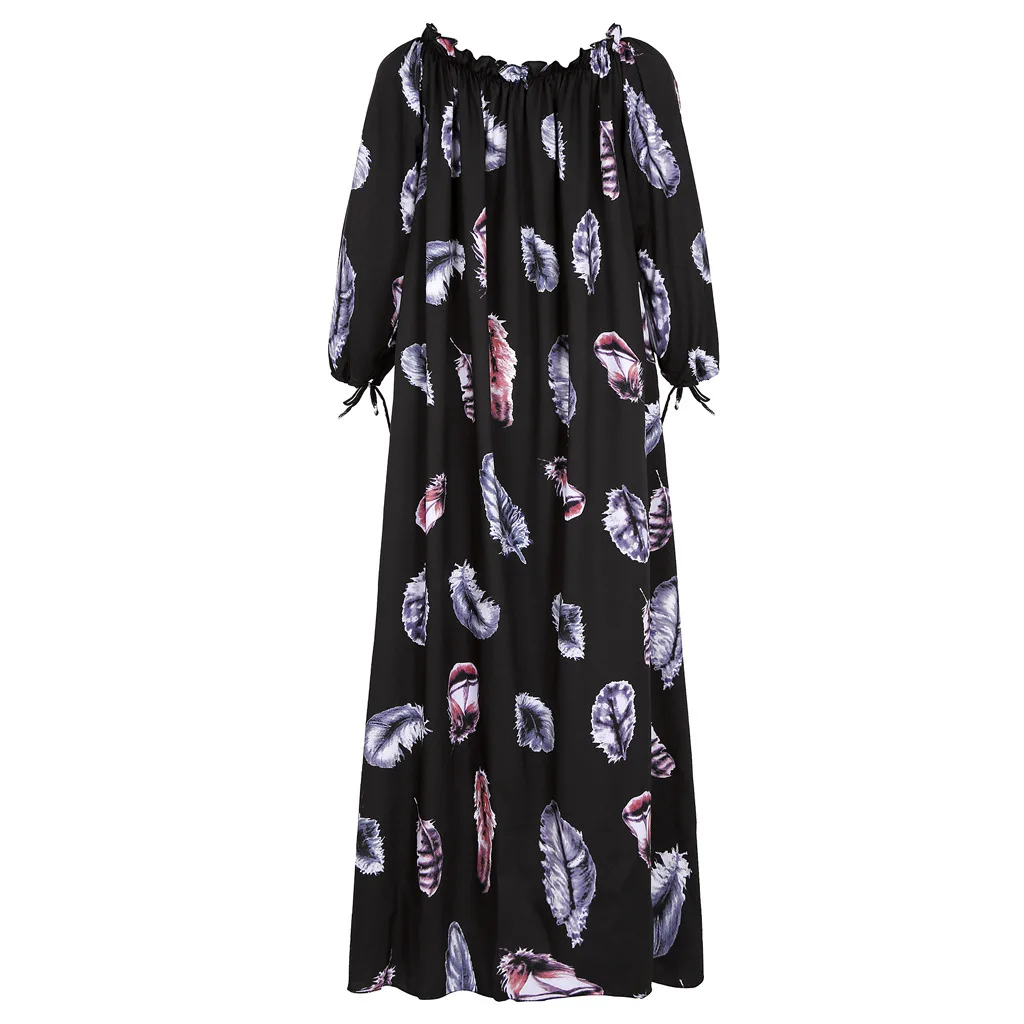 Женское свободное платье-трапеция винтажное богемное праздничное платье с