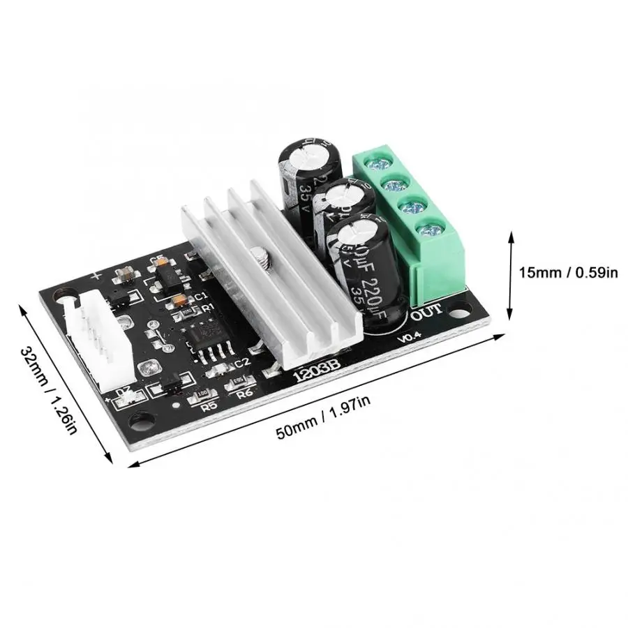 21 кГц PWM DC контроллер двигателя 6 в/12 В/24 В/28 в модуль регулирования скорости 3A