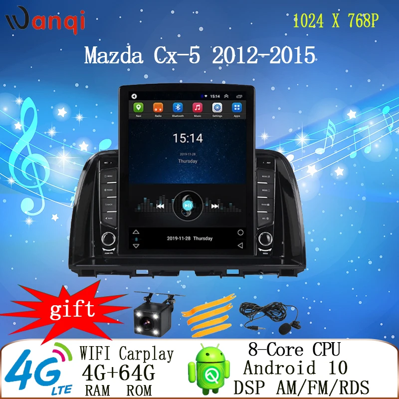 

9.7 inch Tesla android 10 car multimedia player vehicle gps navigation car video for Mazda Cx-5 2012-2015 car radio carplay RDS