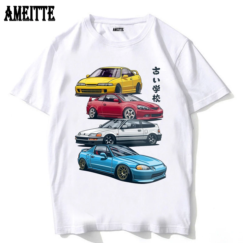 JDM Car Mix. Футболка женская с коротким рукавом и принтом в стиле хип-хоп | Мужская