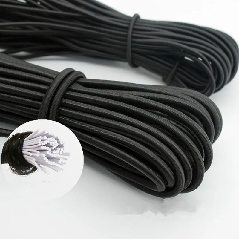 Round Elastic Bungee Cord, Sports Rope, Shoelace Mosquito Net, Sewing Accessories, Recliner Rubber Band 8/10/12mm