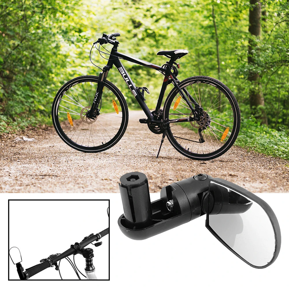 1PC Rearview Mirror 360° Rotate Bicycle Handlebar Portable Accessories