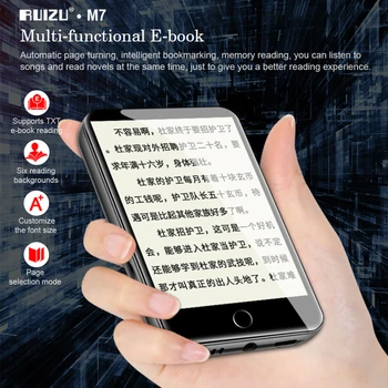 

RUIZU M7 FM Radio MP3 Player 2.8" Full Touch Screen Portable Mini HiFi Music Player E-book Pedometer Video Player