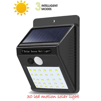 

1-4Pcs 30 COB LED Solar Powered PIR Motion Sensor Wall lamp Human Body Infrared Light Outdoor Waterproof Home Garden Security Li