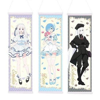 

150x50 Cm Anime Re:life in a Different World from Zero Rem Wall Scroll Mural Poster Wall Hanging Poster Home Decor Collection