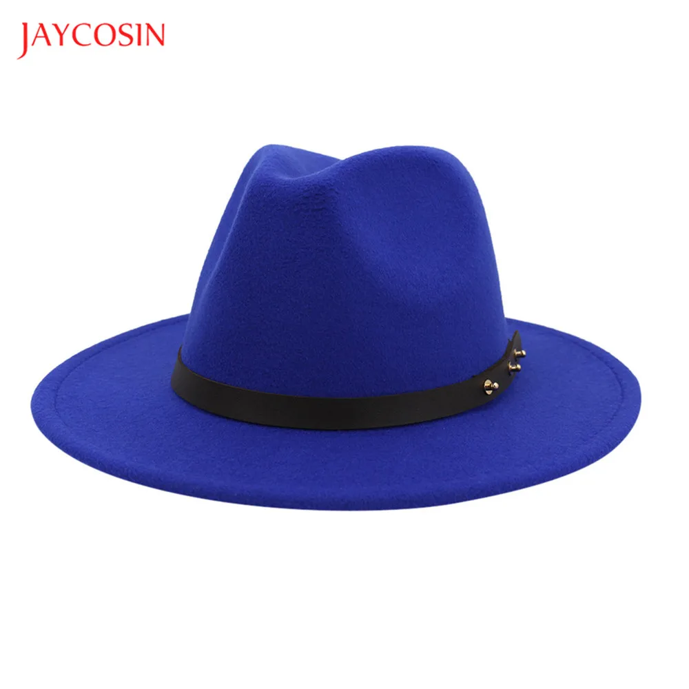 Joycosin, Мужская винтажная широкая шляпа, Зимняя мода, джентльмен, мужская шапка с заклепками, ремень, регулируемые шапки, Классические повседневные мужские шапки