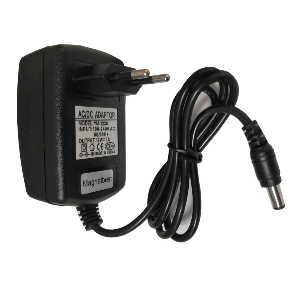 Adaptador De Corriente 12V 1000mA Para Mecedoras Y Columpios Bebé RockaRoo, Rocker - Entrada 100-240V, Cable 99.3cm