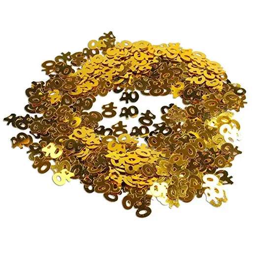 BSC0002F 15 г блестящая рисунок конфетти с золотистыми блестками, 16, 18, 20, 21 30 40 50 60 70 80 Подростковая взрослая церемония с днем рождения цифровой Конфетти Для вечеринки посыпать Цветы Декор - Цвет: BSC0002F