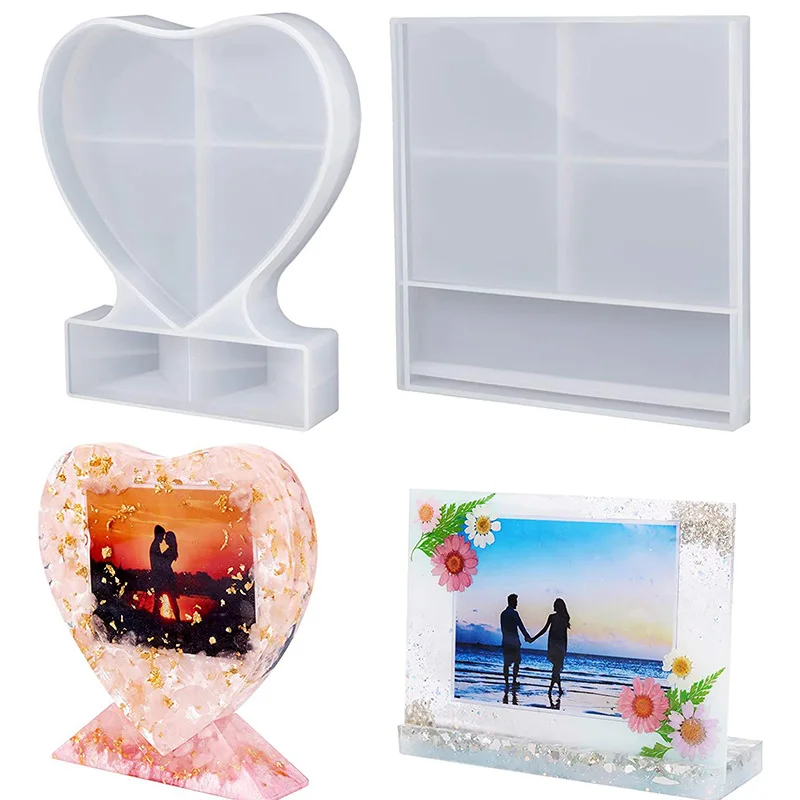 *Heart Rectangle Silicone Picture Frames 1