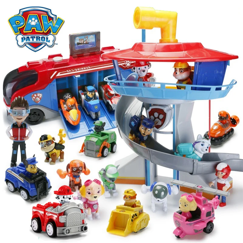 PAW PATROL, фигурки, игрушка, Paw Patrol, штамп, Щенячий патруль, смотровая башня с музыкой и светильник, база для спасательных работ, детская игрушка