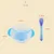 2 шт./компл. Детские Обучающие Блюда С Присоской Детская Безопасность Набор Посуды Assist Чаша Датчик Температуры Ложка Вилка Посуда