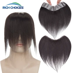 Rich Choices V Loop Hairpiece with Thin Pu Frontal Male Hair Replacement System 100% Density Undetectable Hairline Extension