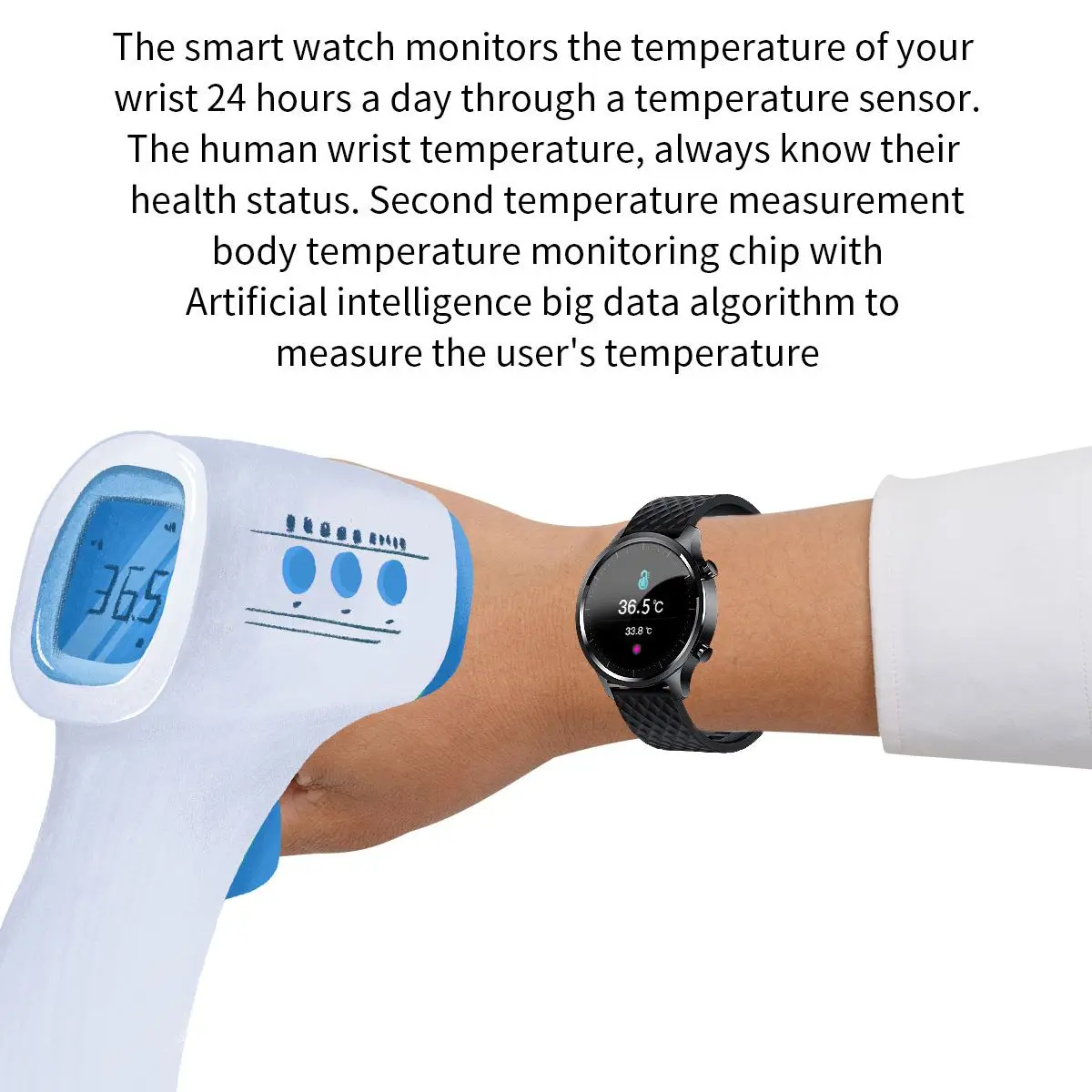 P30 2021 NEW Smart Watch Men 3D Spherical Full Touch Screen Fitness Watches For Men Temperature Heart Rate Monitor  Android ios