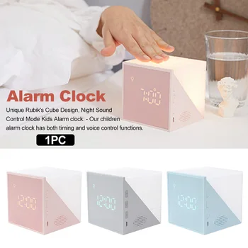 

Portable Led Gift Learning Time-controlled Alarm Clock Wake Up Night Light School Bedside Lamp Bedroom For Kids Mini Touch Type