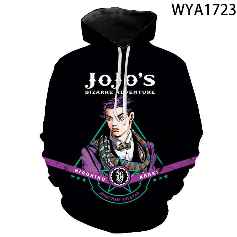 Новинка 2020 мужские и женские толстовки Kujo Jotaro с 3D принтом аниме JoJo Необычные