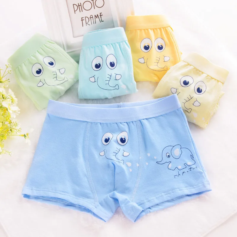 

Underpants Pure Cotton Cartoon Printing Four Angle Boy Straight Angle Pants Male Baby Straight Angle Catamite Underpants