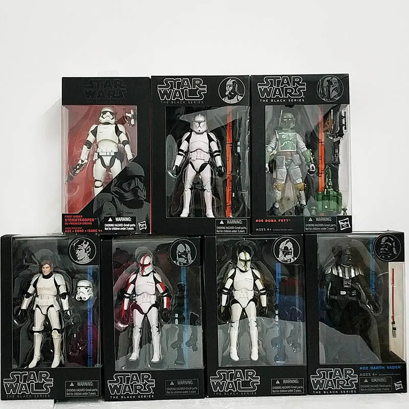 

12 Types Star Wars The Black Series Boba Kylo Phasma 02 Darth Maul Darth Vader Hab Solo Action Figure Model Toys Doll For Gift