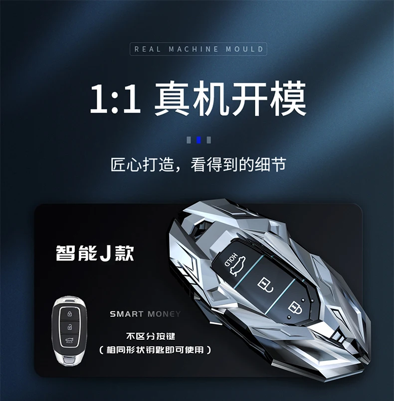 Custodia protettiva per custodia chiave in lega di zinco per Hyundai i30 Ix35 Encino Azera Accent TM palizzata accessori Auto Santa Fe - H7ddbc4bfcca345ef88db17b1e22d3ec5K