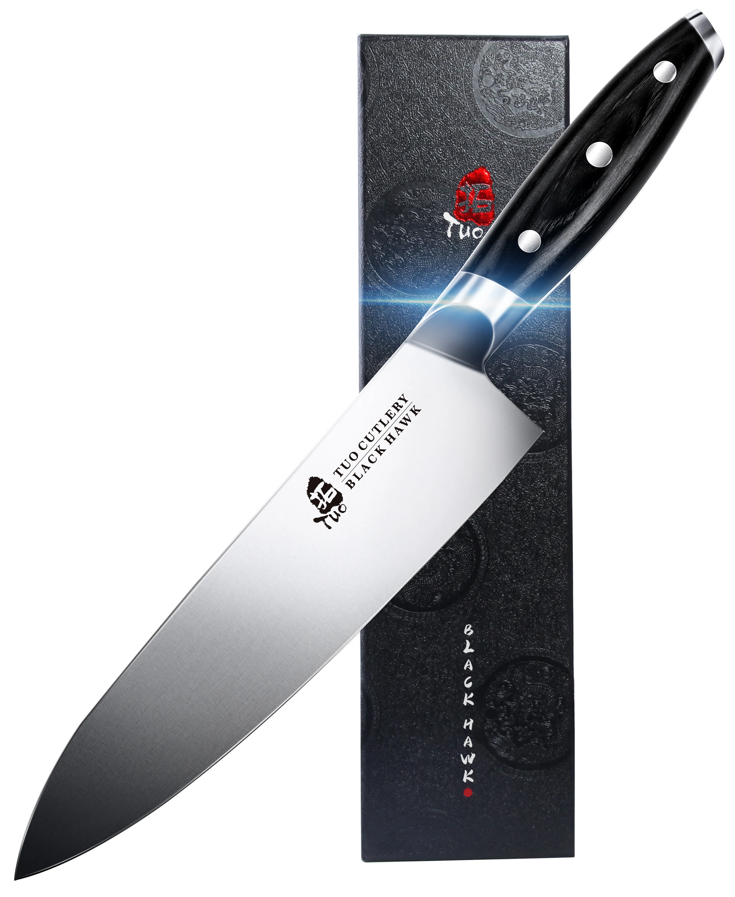 TUO Chef knife- Professional 8 inch Pro Chef Kitchen Knife- High Carbon German Stainless Steel- Meat and Vegetable Knife