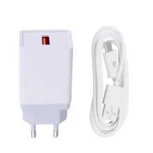 Штепсельная Вилка европейского стандарта Зарядное устройство адаптер для samsung Galaxy A9 A7 A6 A8 J8 J4 J6 плюс Traver Зарядное устройство A3 A5 A7 J2 J3 J5 J7 USB кабель