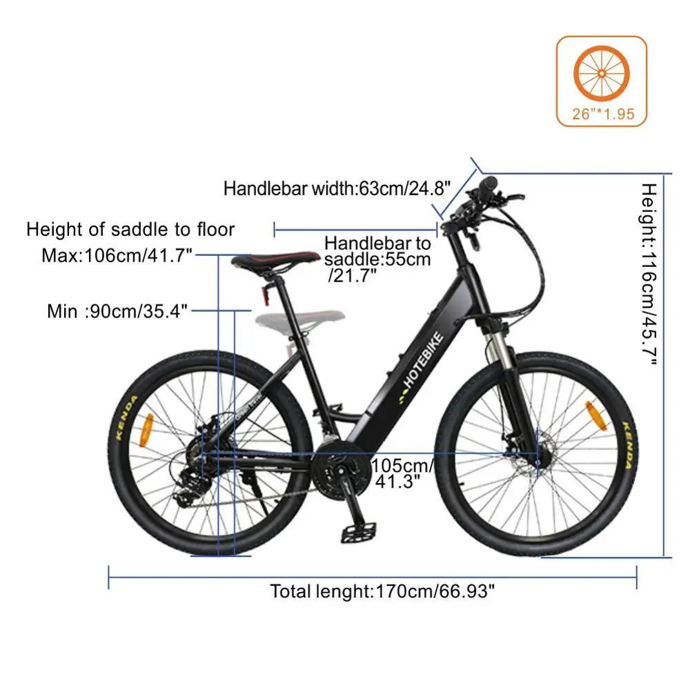 Новейший женский Электрический горный велосипед HOTEBIKE 36 В 350 Вт 26 дюймов городской