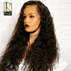 13*4 предварительно сорванный кудрявый парик бразильский кружевной передний парик человеческих волос для черных женщин Remy парик из