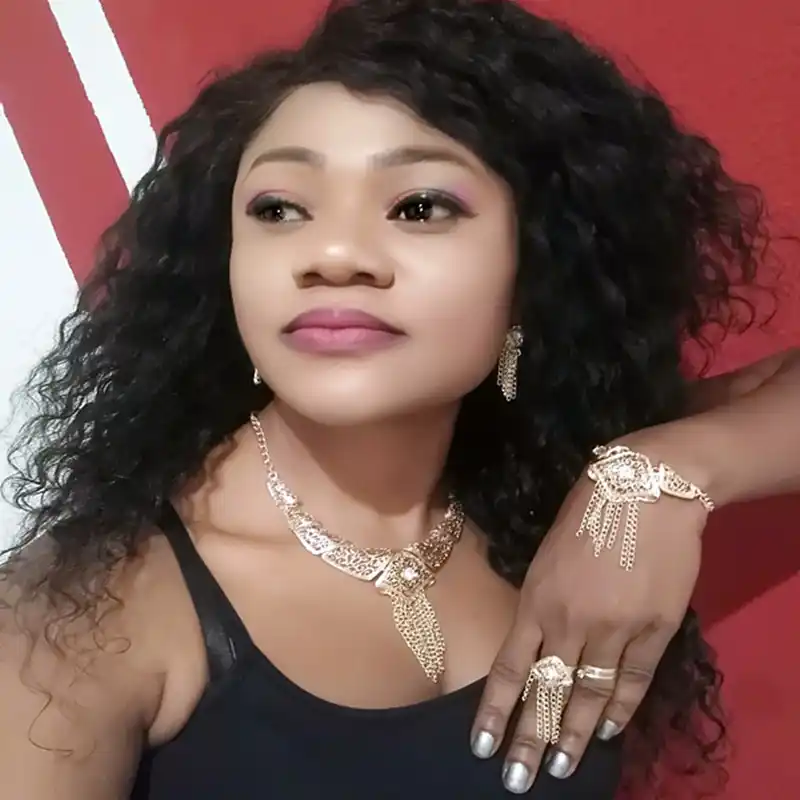 Fani Fashion Dubai Gold Color Bridal Jewelry Set Nigerian Wedding