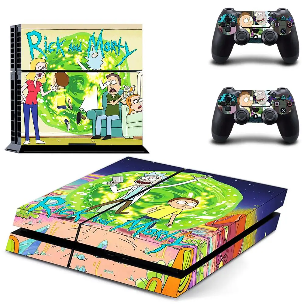 Стикер s Rick and Morty наклейка для PS4 PS 4 наклейка Play station 4 наклейки виниловые Pegatinas для консоли playstation 4 и 2 контроллера