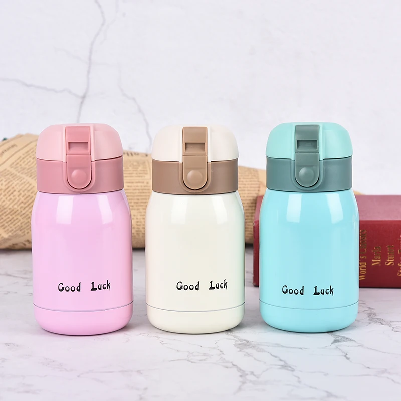 cheap Mini Thermos Kids Cup Bottle Stainless Steel Cup Vacuum Cups Coffee Mugs Termos Children Belly Mug School Thermal Bottle 1PC