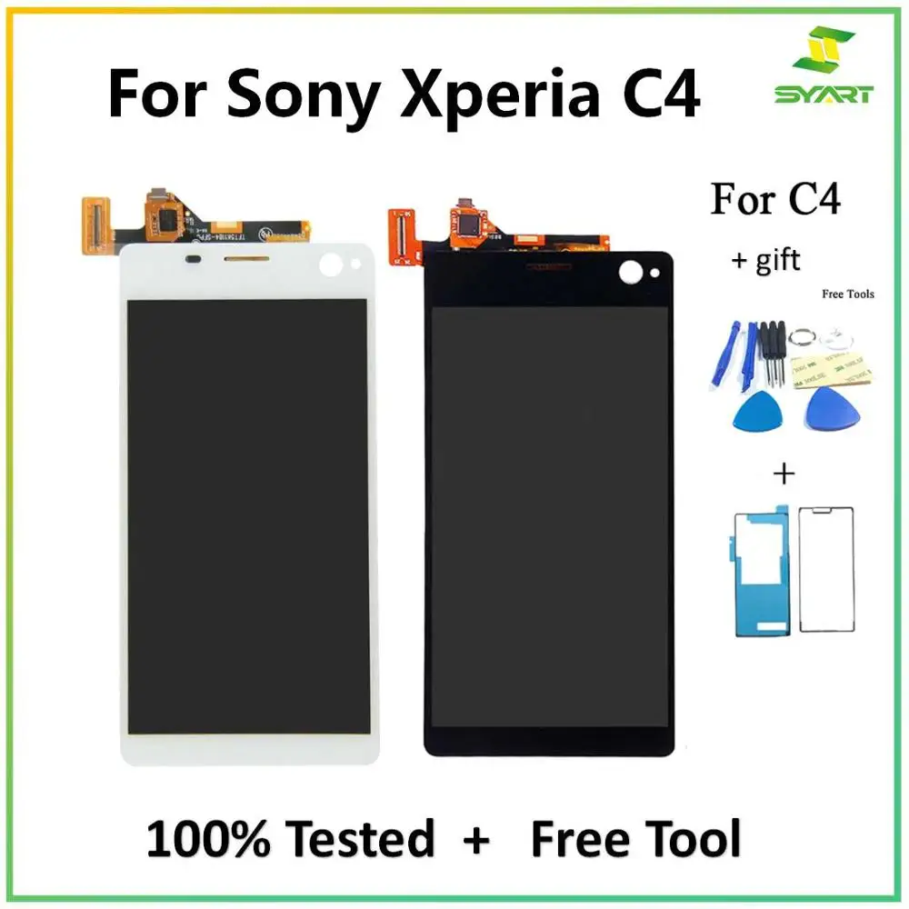 Для sony Xperia C4 ЖК-дисплей кодирующий преобразователь сенсорного экрана в сборе запасные части+ инструменты для E5303 E5353 E5333 5," lcd s экран
