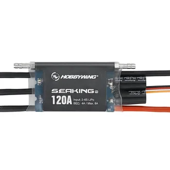 

Hobbywing Seaking Pro 120A Waterproof Brushless ESC Electric speed control High Voltage Built-in BEc for RC Boat boats