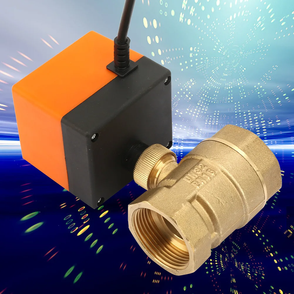 DC 12V 2 Way 3 провода латунь моторизованный шаровой клапан электрический клапан DN32 G1-1/4 дюйма резьба 90 градусов вращение для воды, газа, масла