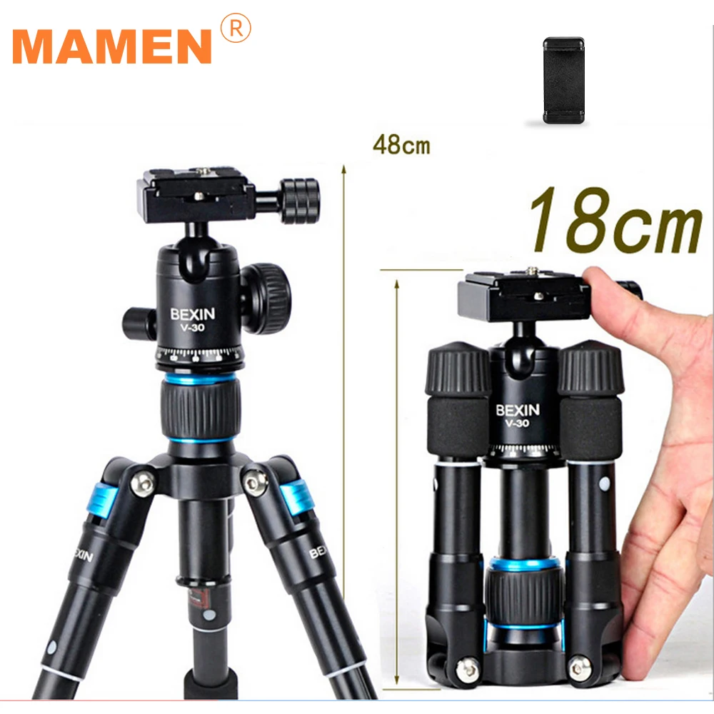 Профессиональный штатив Трипод для камеры MAMNE крепление Canon Sony DSLR зажим телефона