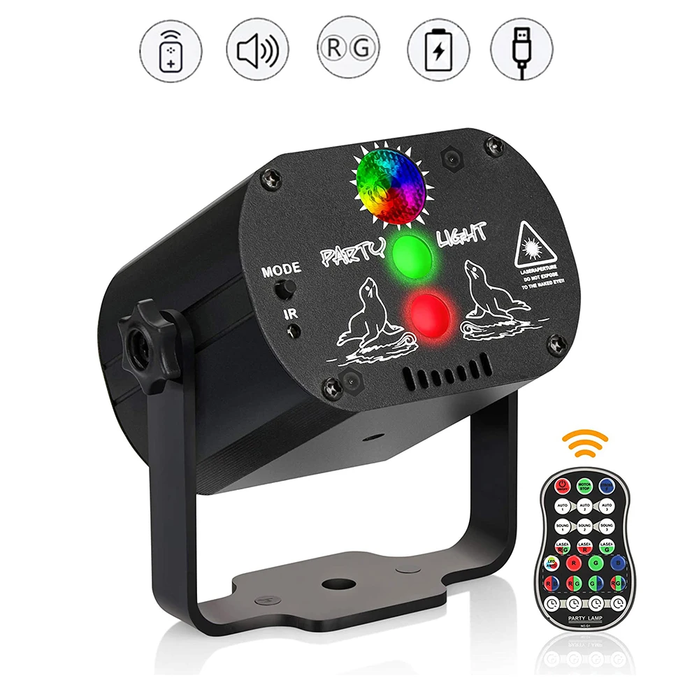PDTO 60 Pattern Mini LED Stage Light RGB Laser Projector Disco Party Club  DJ Lighting – acheter aux petits prix dans la boutique en ligne Joom