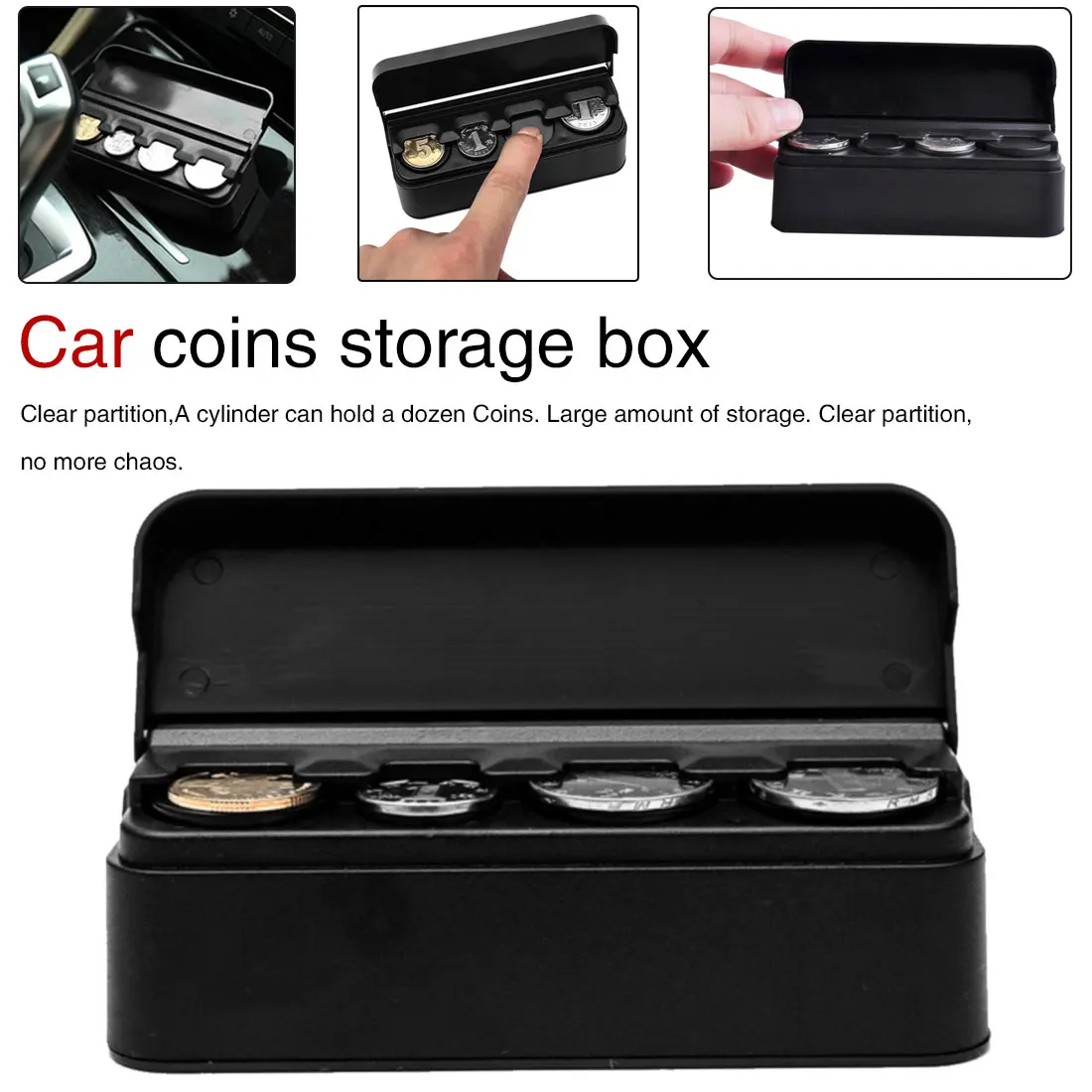 

A Pocket Telescopic Dashboard Coins Case for Car Coins Storage Box Interior Accessories car organizer storage