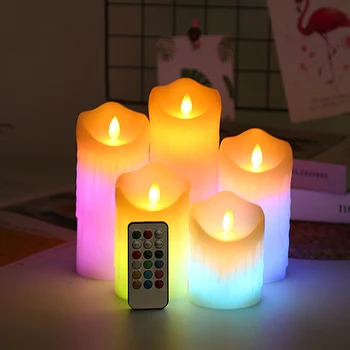 

Tear Driping Electronic Candle Light With RGB Remote,Wedding/Holiday Party light supplies,Led Candle Home Decoration Christmas