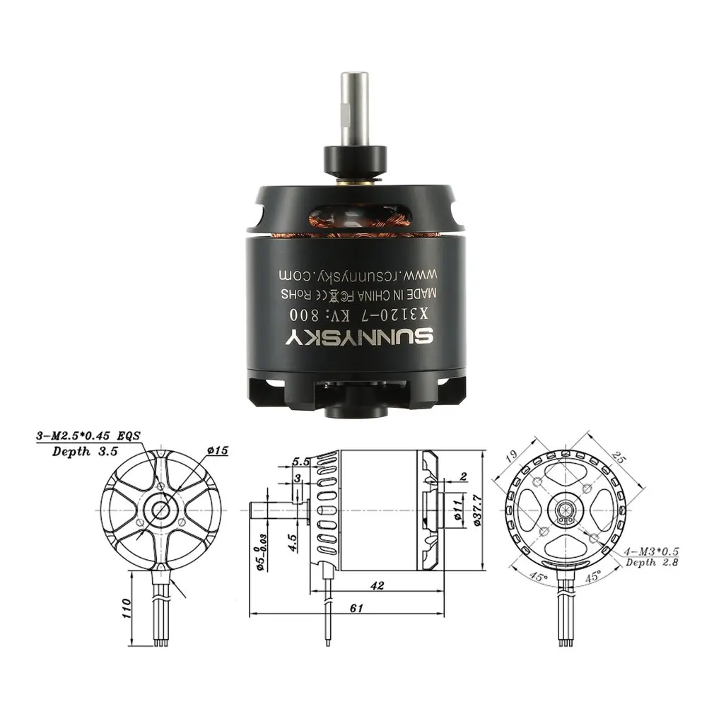 SUNNYSKY X3120 800KV/1100KV бесщеточный двигатель для неподвижного крыла 3D RC Дрон Вертолет Самолет Запчасти Аксессуары