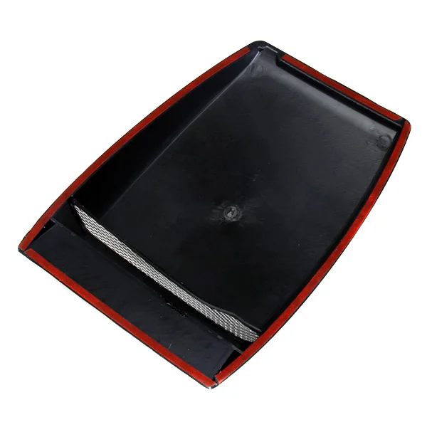 1xUniversal Car Roof Hood Air Flow Decorative Vent Cover Sticker-Black
