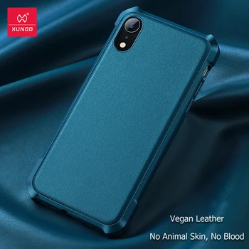 

Xundd Vegan Leather Case For iPhone XR Case 6.1in Shockproof Protective Cover Fashion Business Glove Airbag Bumper Fitted Shell