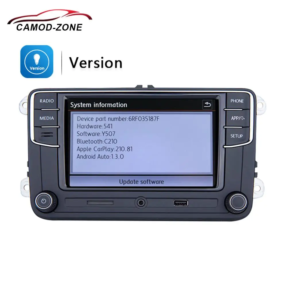 Android Auto Carplay RCD330 Plus RCD330G RCD340G RCD 330 For 6RF 035 187F For VW Tiguan Golf 5 6 MK5 MK6 Passat Polo 187F
