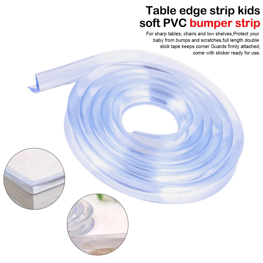 

High Quality 1 m Baby Safety Products Infant Baby Child Soft Silicone Bumper Strip Table Corner Edge Protection Cushions Pad