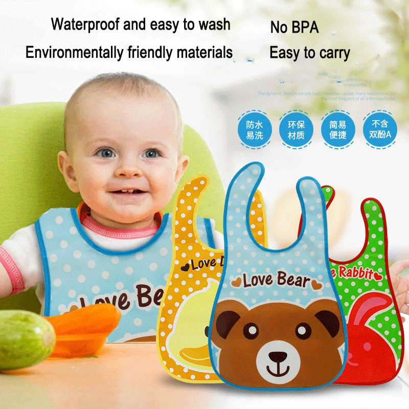 plastic bib with pocket