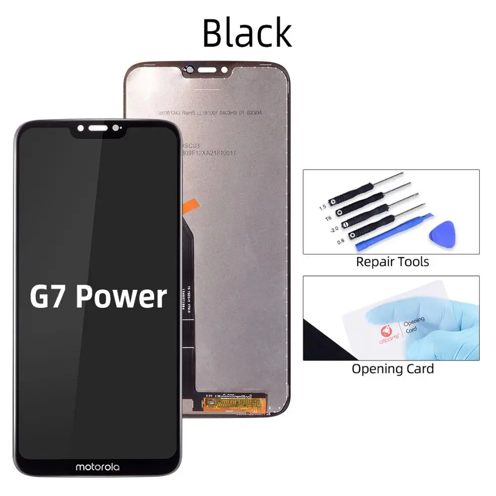 G7 Power Black Дисплей для Moto G7 Plus, ЖК сенсорный экран, дигитайзер для Motorola Moto G7 Play G7, дисплей питания, запасные части - Цвет: G7 Power Black