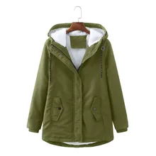 

Fashion thickness fur liner parkas women hooded warm winter coat outerwear plus size XXXXL