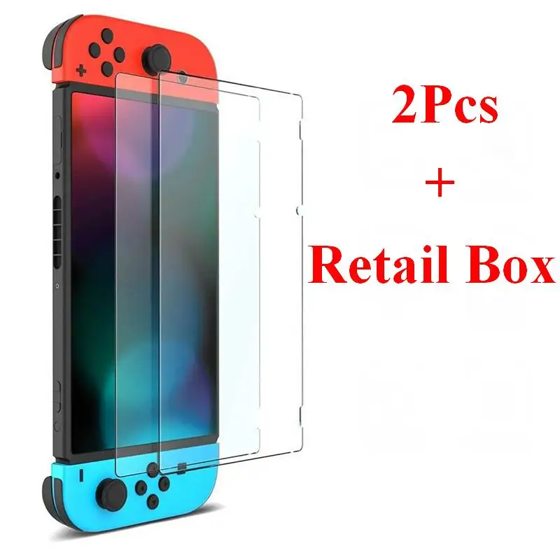 

2pcs Screen Protector for Nintend Switch 9H Tempered Glass for Nintendo Switch 3ds Ultra HD Protective Film with Retail Box